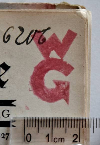 unbekannter Stempel "W G" oder "G W"